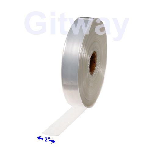 2&#034; x 2150&#039; Clear Poly Tubing Tube Plastic Bag Polybags Custom Bags on a Roll 2ML
