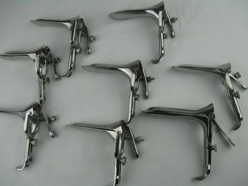 LOT OF 7 VINTAGE VAGINAL SPECULUMS STAINLESS STEEL MILTEX SMS SM.MED.LGE. 30-55