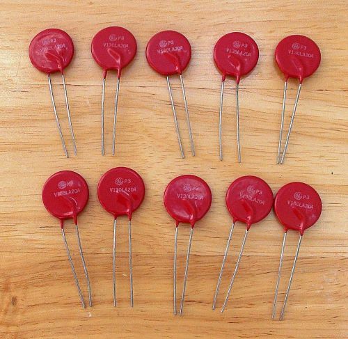 Set of 10 General Electric (GE) Varistors Part # V130LA20A