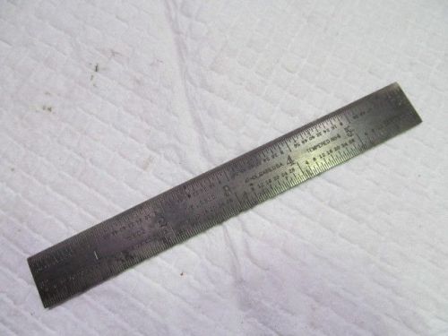 Vintage starrett no.603 6&#034; tempered no.4 steel rule, u.s.a. for sale