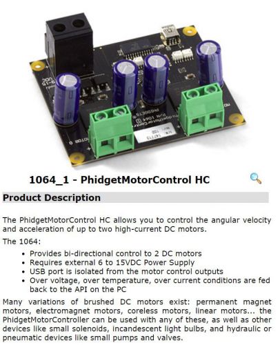 Phidgets 1064_1 - phidgetmotorcontrol hc in original factory box for sale