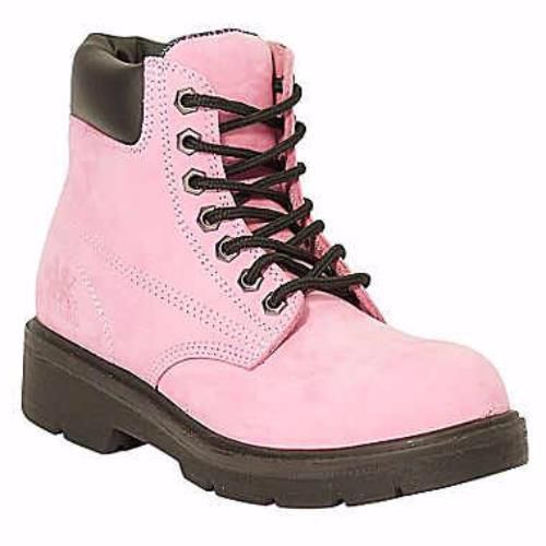 Moxie trades alice ladies csa/esr waterproof work boots - size 7 - pink for sale
