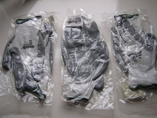 3 Pairs PRO-SAFE - Size 8 (M), Synthetic Leather, Nitrile Coated Work Gloves 726