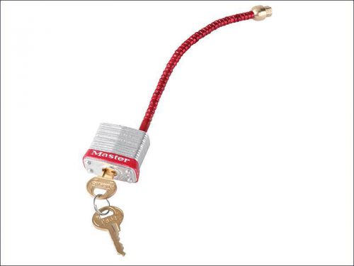Master Lock - Lockout Padlock with Flexible Braided Steel Cable Shackle
