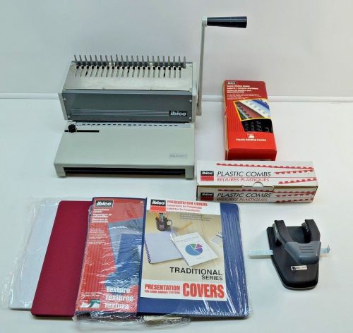 Ibico GBC IBMATIC Binding System With Covers &amp; Combs Lot