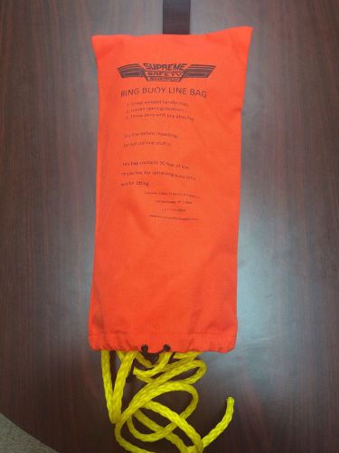 NYPD Style Ring Buoy Bag with 90 ft of 3/8&#034; polypropylene floating rope.