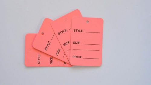 2000 Pink Merchandise Price Jewelry Garment Store Paper Small Tags 4.5x2.5cm