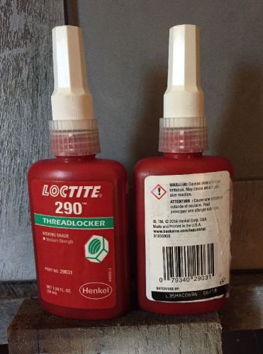 Loctite threadlocker 290, 2 new bottles 50 ml. exp.6/18  free domestic ship for sale