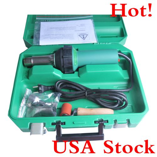 US Stock-1600W 110V Professional Easy Grip Plastic Hot Air Welding Gun +2Nozzles