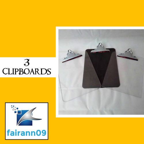 Transparent and Semi Clipboards 11.5&#034; x 9&#034;