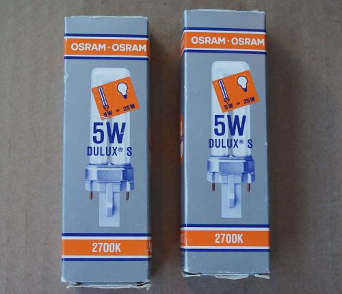 Osram 5W F5TT/27K Base G23 (Two Bulbs)