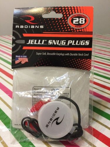 Radians Jelli Snug Red Jelli Ear Plugs Corded, Reusable, NPR 28, Case Ear Plugs