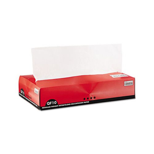 Bagcraft Papercon QF10 Interfolded Dry Deli Wax Paper 10 x 10 1/4 White 500/Box