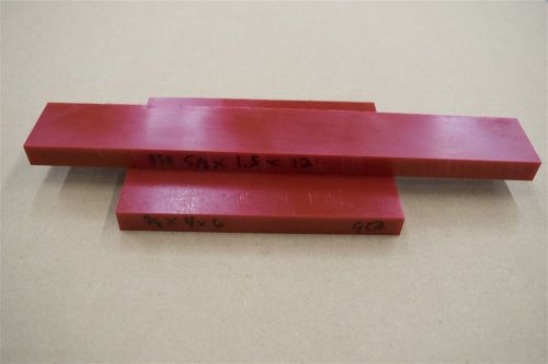 Urethane Sheet 5/8&#034; Thick 4 x 6 95A Durometer Red Polyurethane Acrotech Lot5
