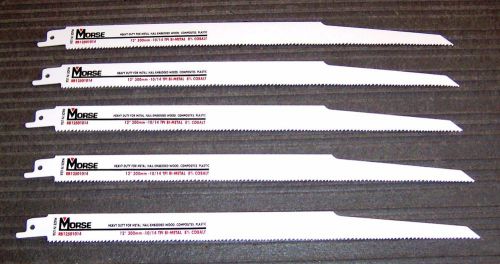 5-ea. MK Morse RB12501014 12&#034; 10/14 TPI Bi-Metal Reciprocating Saw Blades