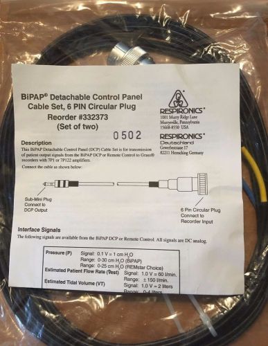 Respironics BiPAP Detachable Control Panel Cable Set, Sub-Mini Phone Plug 332377