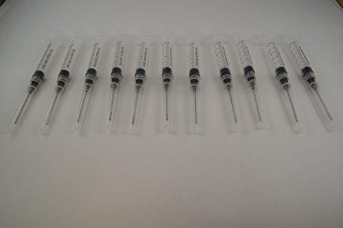 Dispenz 6 X 3ml Industrial Dispensing Syringes w/ 16 Gauge 1&#034; Blunt Tip Needle