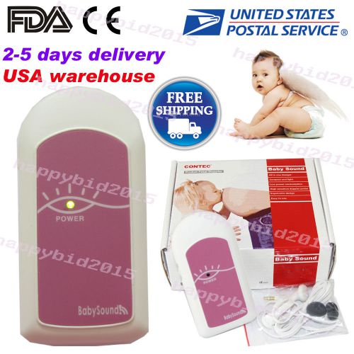 Fetal Doppler Fetus-voice meter Baby Sound+Earphone+Gel.Pregnant Monitor
