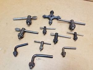 Lot of 11 Assorted Drill /Lathe Chuck Key JACOBS #3, #K7, #1, #32 Supreme Others