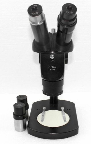 Carl Zeiss Jena 1.6x Stereo Microscope with two pair of Oculars