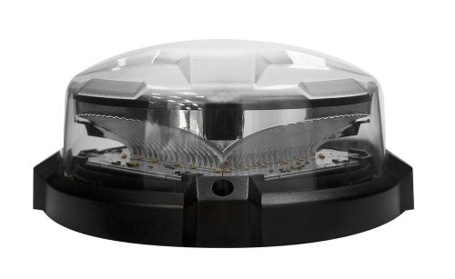 SoundOff nROADS low Dome Beacon Clear Lens Mag Mount 6LED Class1 AMBER