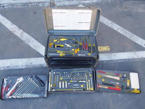 Us mil kipper general aircraft mechanic&#039;s tool kit in 4 drawer wheeled hard case for sale