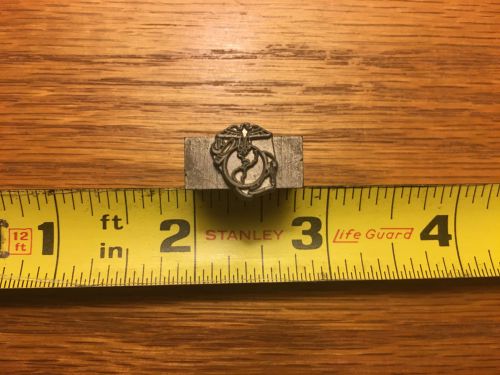 US Marines Insignia - Letterpress Metal Type Hot Foil Stamping