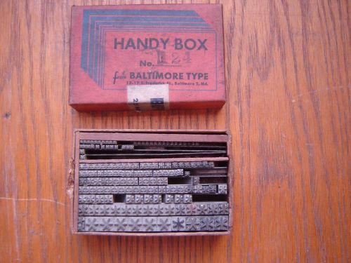 Letterpress Metal Asterics Handy Box #211 6pt-24pt *******