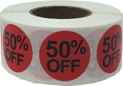 Instocklabels.com instocklabels 50 percent off stickers 3/4 inch 500 adhesive for sale