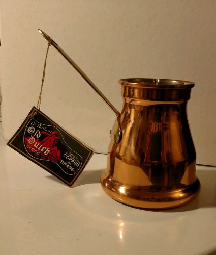 Old Dutch 1.5 Pint Decor Copper Turkish Coffee Pot/Butter Warmer 886 Mug Cup