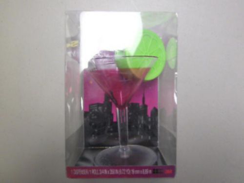 Scotch Magic Tape Dispenser Margarita Wine Glass 3 Pack