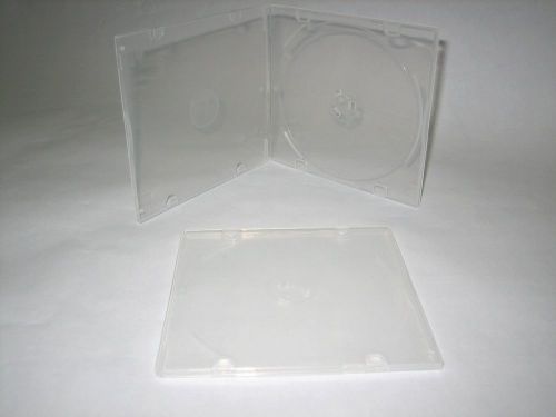 200 NEW 5MM SLIM POLY CD/DVD CASES, SUPER CLEAR KL01