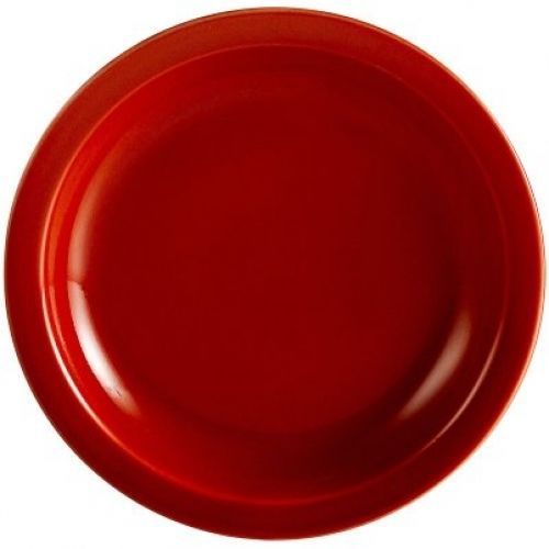 CAC China L-6NR-R Las Vegas Narrow Rim 6-1/2-Inch Red Stoneware Plate, Box Of 36