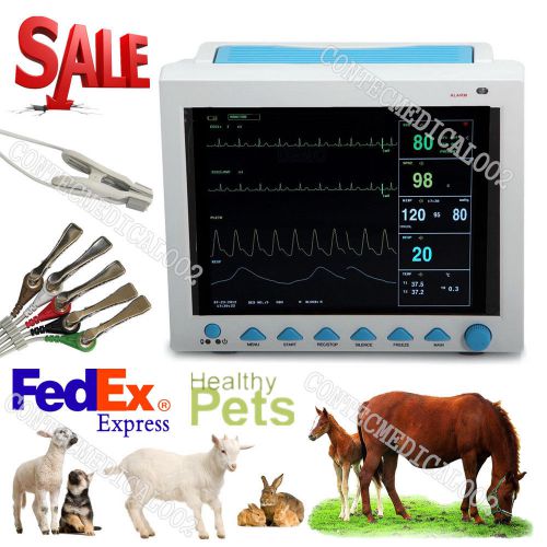 Patient Monitor Veterinary Vet 6 Parameter,ECG,NIBP,PR,Spo2,Temp,Resp,CE,FDA