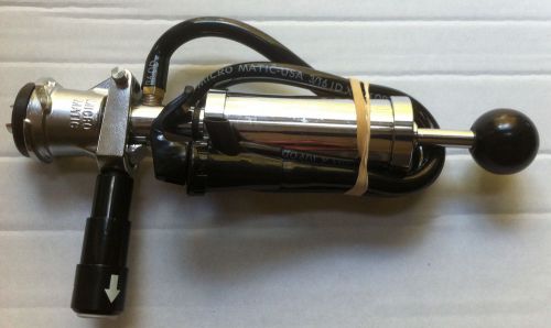 NEW Micro Matic Domestic Beer Tap Keg Pump 4&#034; Barrel Brass Chrome w/hose