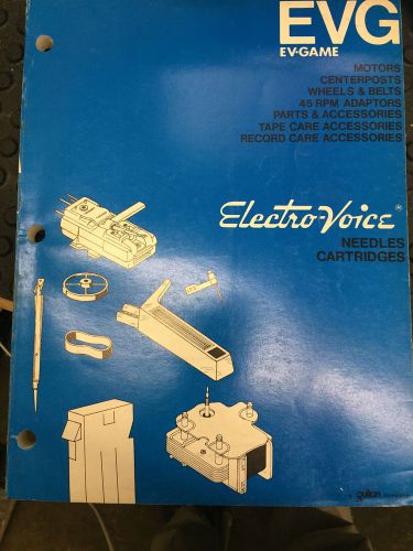 ELECTRO-VOICE NEEDLES AND CARTRIDGES PRODUCT BOOK MANUAL