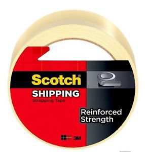 Shipping Strapping Tape Scotch Reinforced Strength 1.88 in x 30 yd Deal Sale