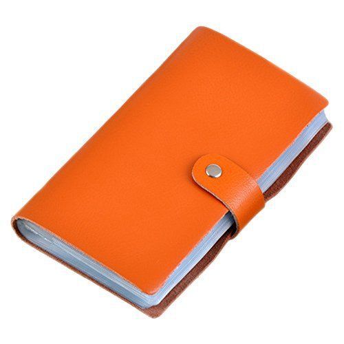 Boshiho? Leather Credit Card Holder Business ID Card Case Book Style 90 Count