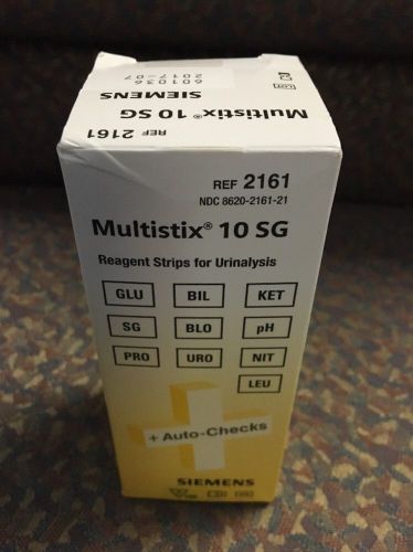 2161 Siemens Multistix 10 SG Reagent Strips for Urinalysis  Exp. Date 07/2017