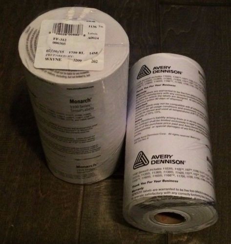 Avery Dennison Monarch 1100 Series Senso Labels New Sealed (16 rolls)