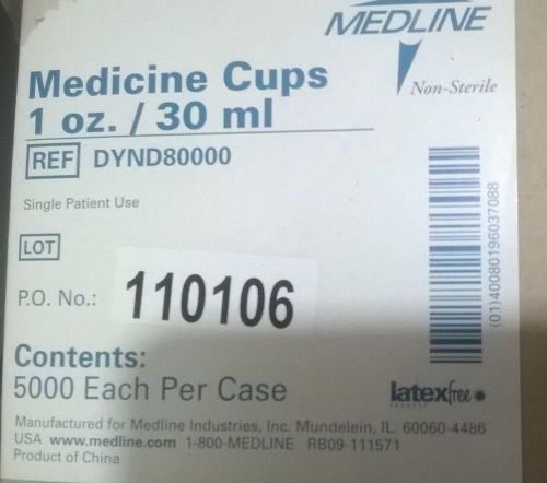 New Case of 5,000 Medline Disposable Graduated 1oz Medicine Cups