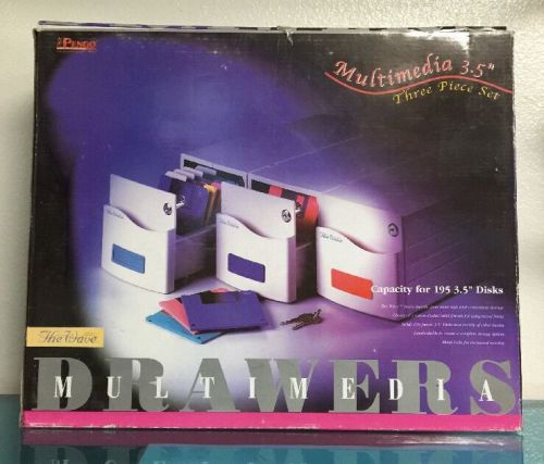 Multi Media Triple Drawer Diskette Storage NEW In Box