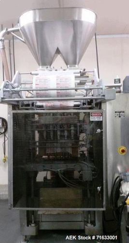 Used- Prodo-Pak Model 601-TW4 Vertical Form Fill Seal Machine. Configured for 4-