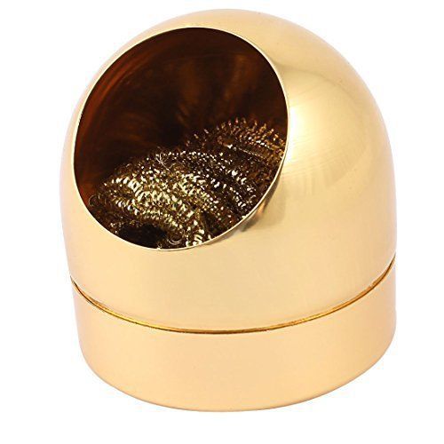 uxcell? Gold Tone Cleaning Wire Sponge Ball + Holder for Soldering Iron Tip