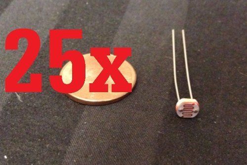 25x Photo Light Sensitive Resistor Photoresistor Photocell Cell 5mm Gl5528 DIY