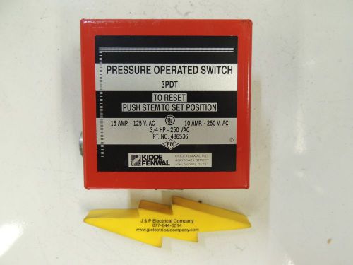 Kidde Fenwal Pressure Operated Switch 3PDT, USED