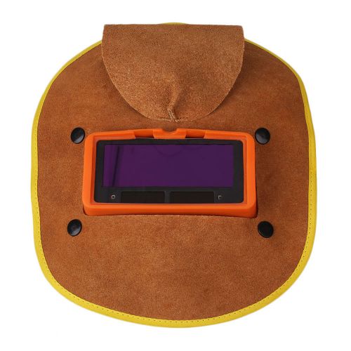 Protable leather solar power auto darkening filter lens hood welding helmet mask for sale