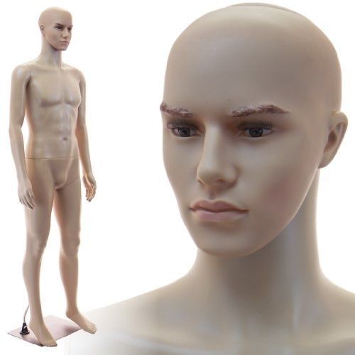 Realistic Standing Male Adult Mannequin + Base (F-02B)