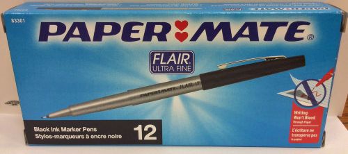 Paper Mate Flair Ultra  Fine Black 83301 Pens 1. Dozen