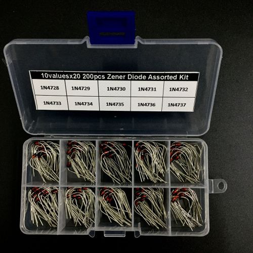 1W ZENER DIODE assorted kit box 10value x10Pcs 1N4728~1N4737 3.3V~7.5V DO-41 DIP